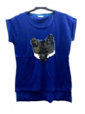LADIES T-SHIRT WITH EMBO