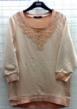 LADIES OIL WASH BEADS PULLOVER